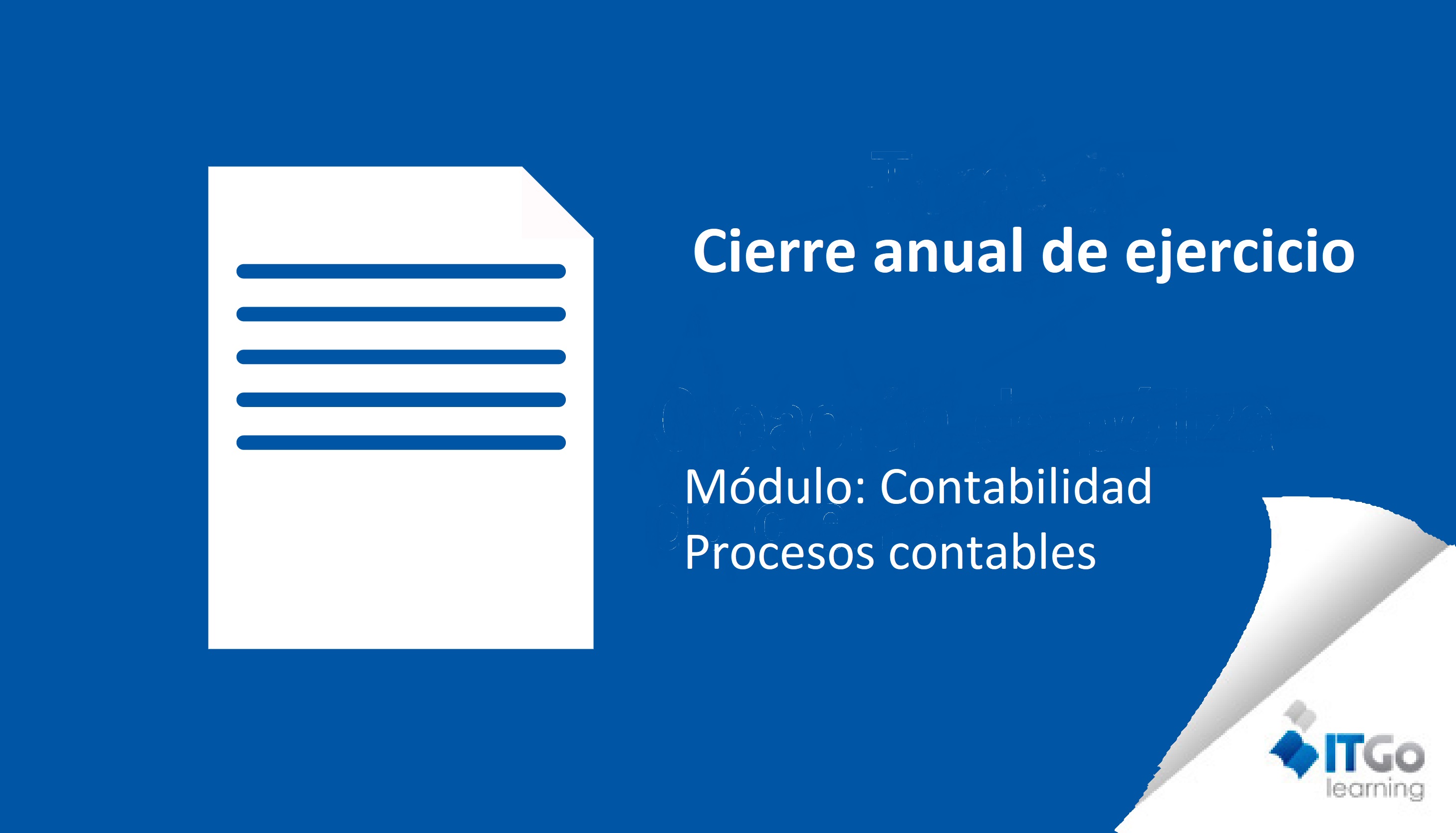 Cierre de ejercicio anual